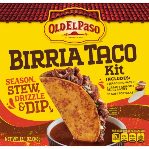 Old El Paso Birria Taco Seasoning, Sauce and Tortillas Kit Perspective: back