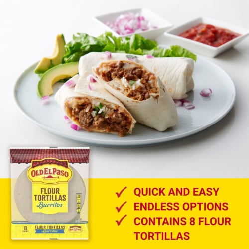 Old El Paso™ Flour Tortillas For Burritos Perspective: back