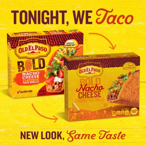 Old El Paso™ Stand 'N Stuff™ Bold Nacho Cheese Flavored Taco Shells Perspective: back