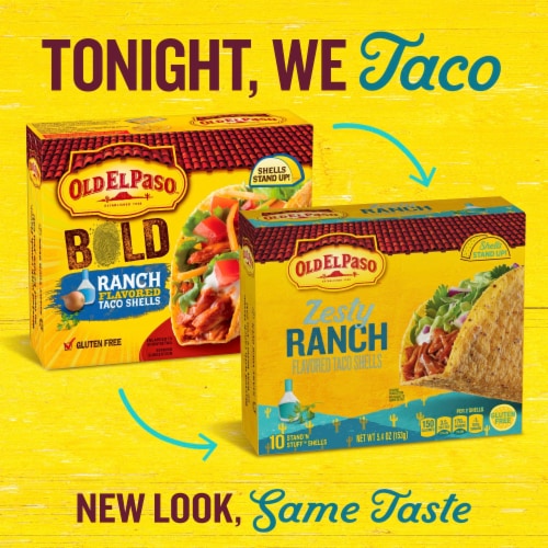 Old El Paso Zesty Ranch Flavored Stand 'N Stuff Taco Shells Perspective: back