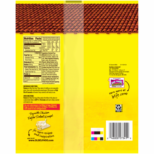 Old El Paso Flour Tortillas Perspective: back