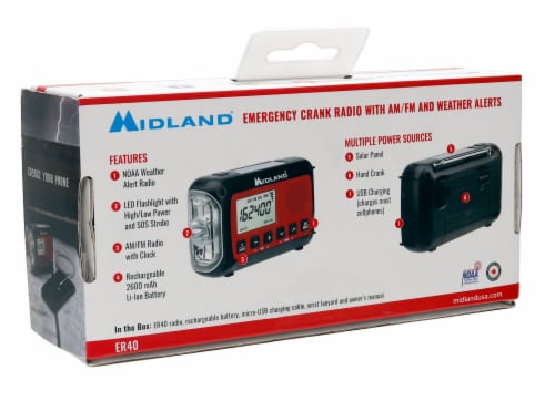 Midland® Emergency Crank Radio Perspective: back