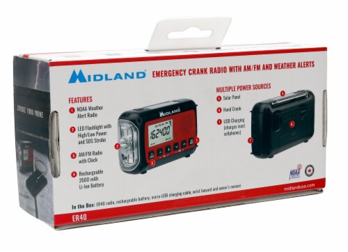 Midland® Emergency Crank Radio Perspective: back