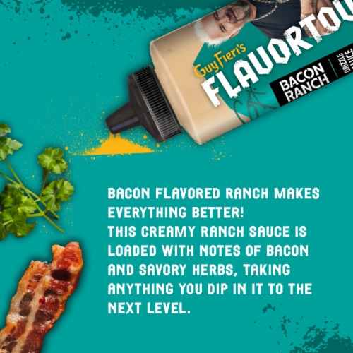 Flavortown Bacon Ranch Flavored Sauce 12.8 oz Perspective: back