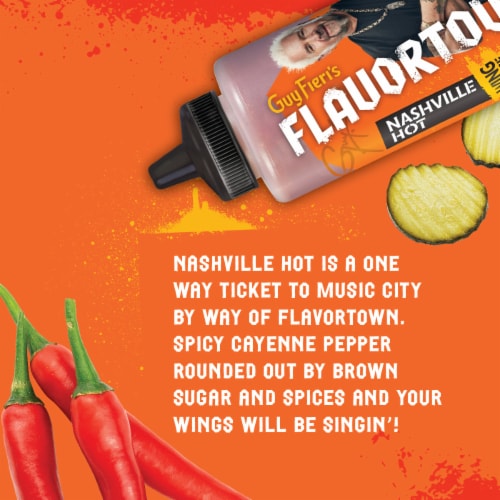 Flavortown Nashville Hot Wing Sauce 15.2 oz Perspective: back