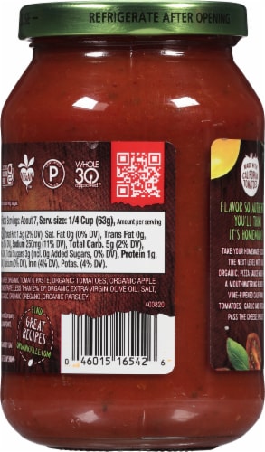 Organicville Organic Pizza Sauce Perspective: back
