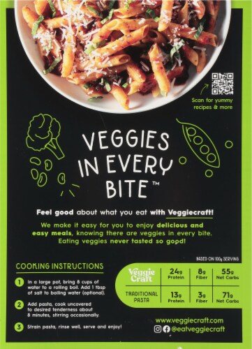Veggiecraft® Farms Cauliflower Penne Pasta Perspective: back