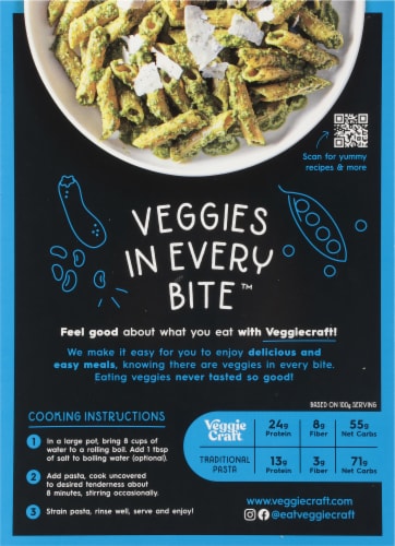 Veggiecraft® Farms Zucchini Penne Pasta Perspective: back