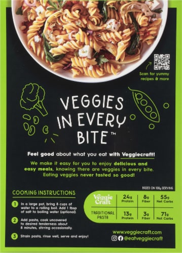 Veggiecraft Cauliflower Rotini Perspective: back