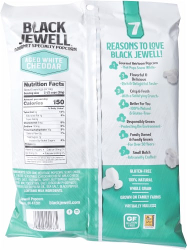 Black Jewell® Aged White Cheddar Popcorn Perspective: back