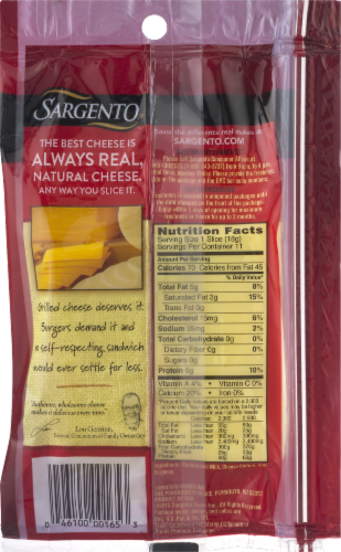 Sargento Deli Style Sliced Swiss Cheese Perspective: back