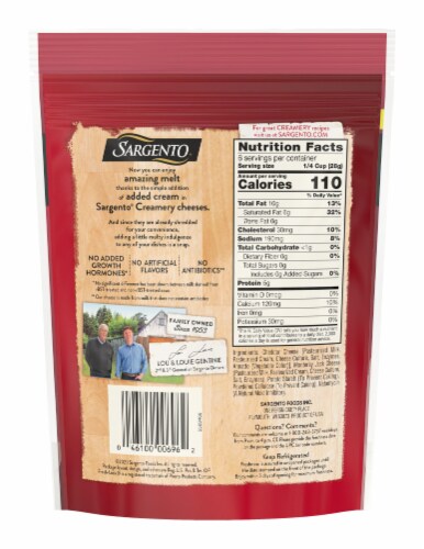 Sargento® Creamery Cheddar Jack Shredded Cheese Perspective: back