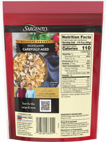 Sargento® Reserve Series™ Shaved 14-Month Aged Parmesan Cheese Perspective: back