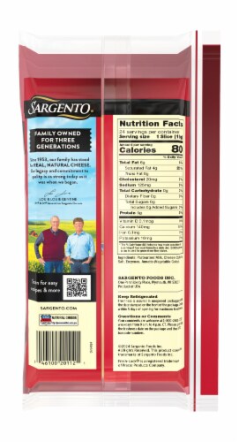 Sargento® Sliced Mild Natural Cheddar Cheese Perspective: back