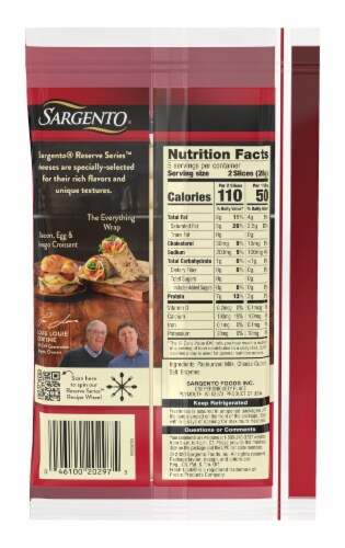 Sargento Reserve Series Fresh Asiago Cheese Slices Perspective: back