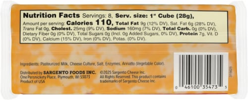 Sargento® Sharp Cheddar Jack Block Cheese Perspective: back