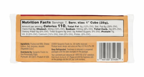 Sargento® Block Extra Sharp Cheddar Natural Cheese Perspective: back