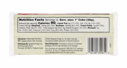 Sargento® Block Mozzarella Natural Cheese Perspective: back