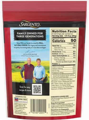 Sargento® Mozzarella Shredded Cheese Fine Cut Perspective: back
