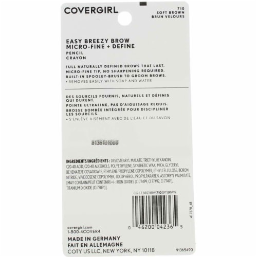 CoverGirl Easy Breezy Brow Soft Brown Pencil Crayon Perspective: back