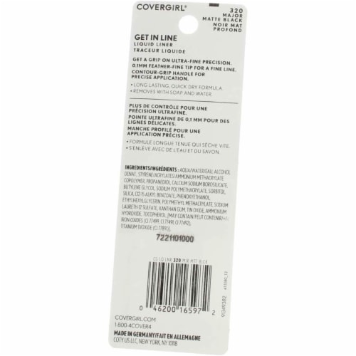 CoverGirl Get In Line 320 Major Matte Black Liquid Eye Liner Perspective: back