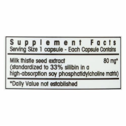 Yerba Prima Milk Thistle Extra Strength Capsules Perspective: back