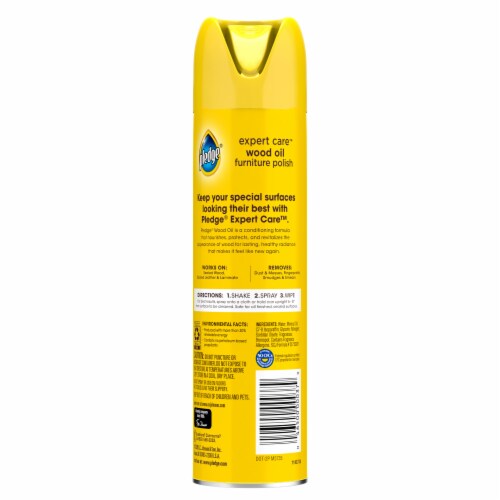 Pledge Moisturizing Wood Oil Furniture Reviving Spray Amber & Argan Scent Perspective: back