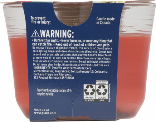 Glade® Welcoming Apple Cinnamon 3 Wick Candle Perspective: back