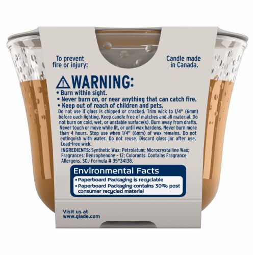 Glade Candle Cashmere Woods Perspective: back