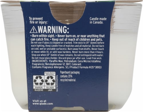 Glade® Alluring Sheer Vanilla Embrace® 3 Wick Scented Candle Perspective: back