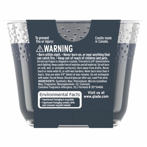 Glade Sultry Spiced Rhythm 3 Wick Jar Candle Perspective: back