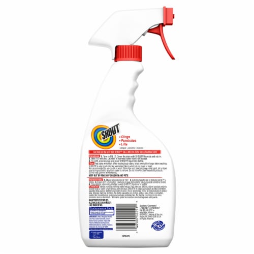 Shout® Active Enzyme Laundry Stain Remover Spray, 22 oz, 1 Ct Perspective: back