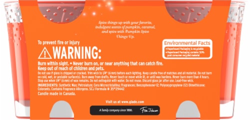 Glade® Pumpkin Spice Things Up Jar Candles - Orange Perspective: back