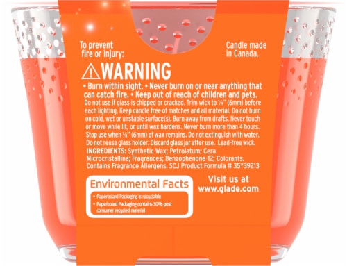 Glade® Pumpkin Spice Things Up 3 Wick Candle Perspective: back