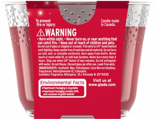 Glade® Apple of My Pie 3 Wick Candle Perspective: back