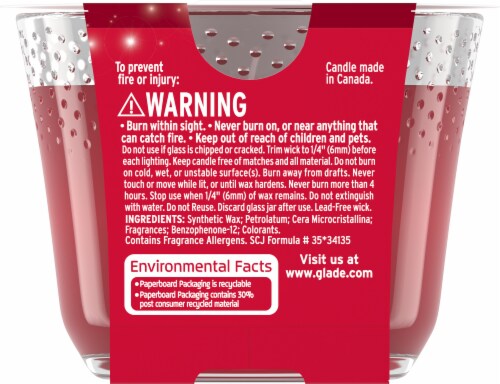Glade® Apple of My Pie 3 Wick Candle Perspective: back