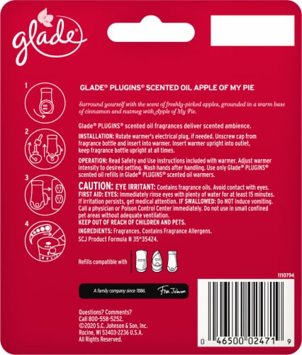 Glade® PlugIns® Limited Edition Apple of My Pie Scented Oil Refills Perspective: back