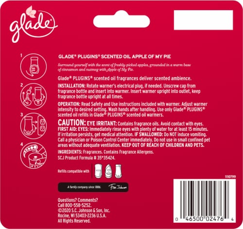 Glade® PlugIns® Limited Edition Apple of My Pie Oil Refill Perspective: back