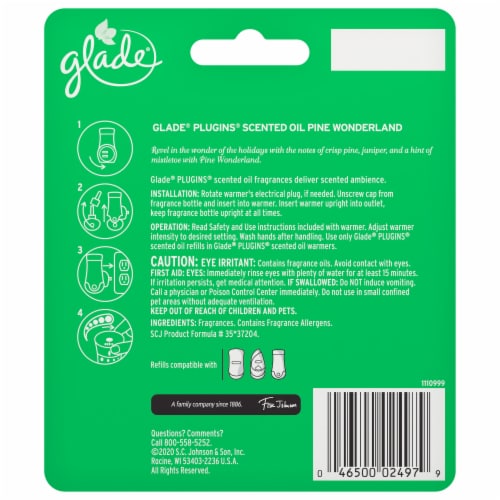 Glade® PlugIns® Pine Wonderland Sented Oil Refills Perspective: back