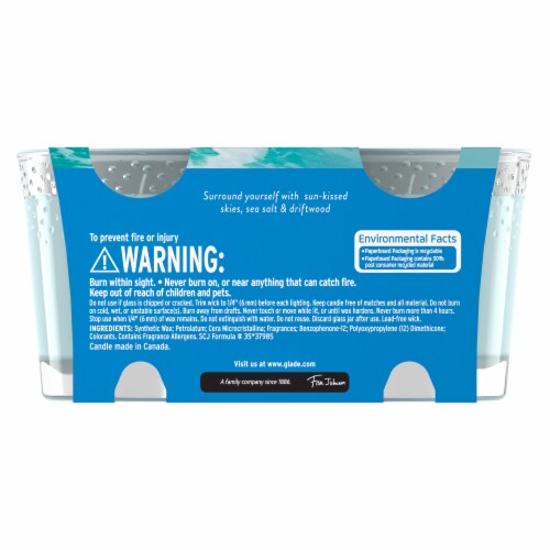 Glade® Limited Edition Sky & Sea Salt Candles Perspective: back