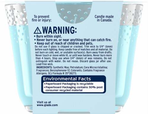 Glade® Invigorating Aqua Waves™ 3-Wick Candle Perspective: back