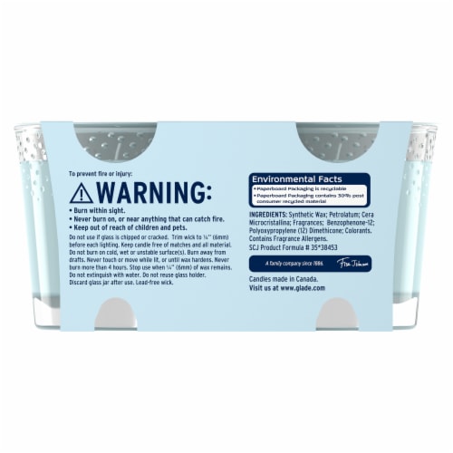 Glade® Aqua Waves™ Small Candles Perspective: back