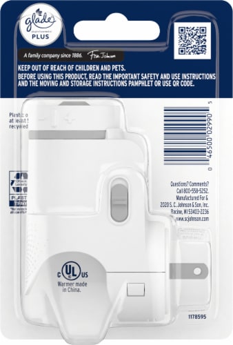 Glade® PlugIns® Scented OIl Air Freshener Warmer Perspective: back
