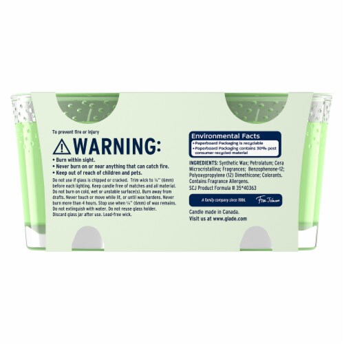 Glade® Bamboo and WaterLily Bliss™ Candle Perspective: back