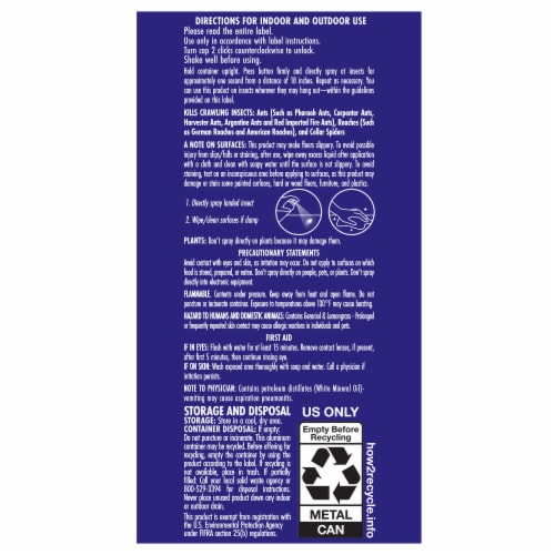 STEM Kills Ants, Roaches & Spiders Plant-based Active Ingredient Insecticide, 10 oz Perspective: back