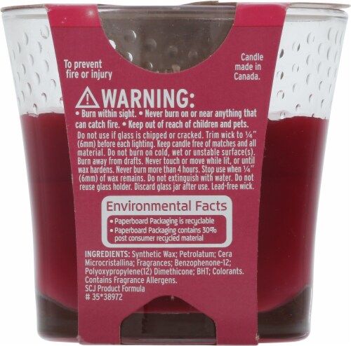 Glade® Limited Edition Cranberry Oh So Merry Candle Perspective: back