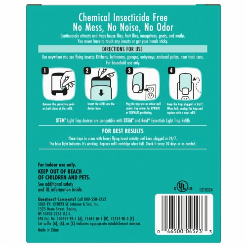 STEM Light Trap Starter Kit, Attracts and Traps Flying Insects, 1 ct Perspective: back