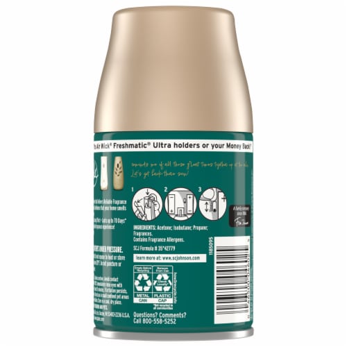 Glade Automatic Spray Refill, Air Freshener, Twinkling Pine & Cedar, 6.2 oz Perspective: back