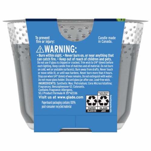 Glade® Fresh Juniper & Teak 3 Wick Candle Perspective: back