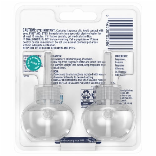 Glade PlugIns Refills Air Freshener, Dewdrop Petals, 1.34 Oz, 2 Count Perspective: back